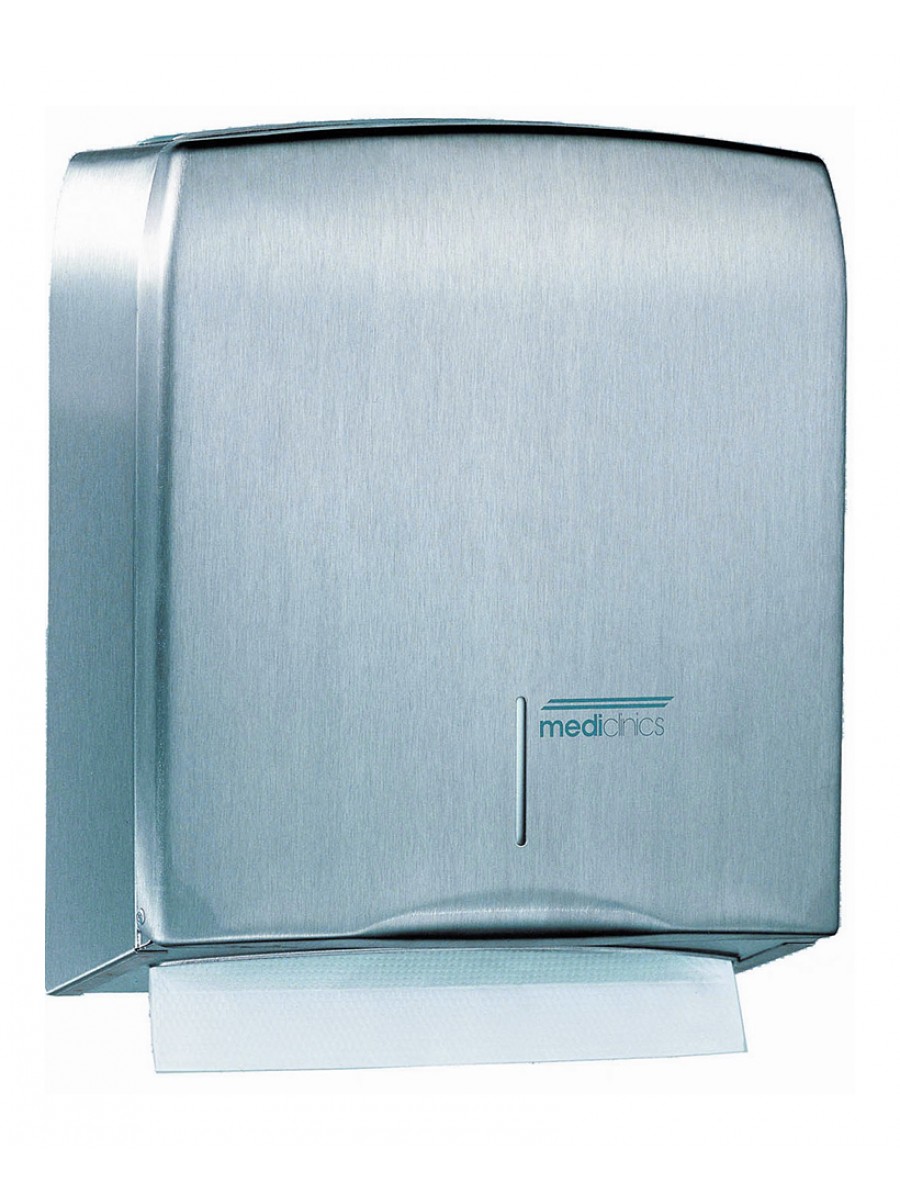 Dispenser din inox satinat pentru prosoape pliate de hartie  Mediclinics